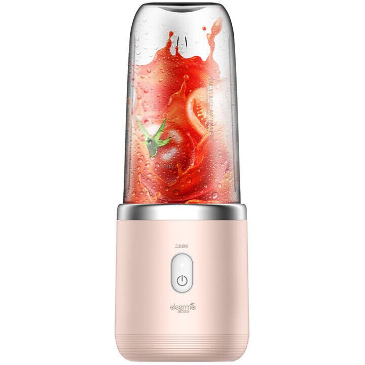 Blender Wireless portabil NU05, 140W, Capacitate 400 ml, 1500 mAh, Roz ...