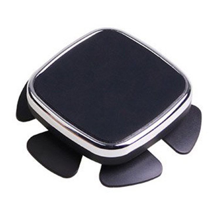 Suport auto universal G-Tech Stick-On, Suport auto magnetic, Sistem de prindere cu adeziv 3M pe bord, volan sau parbriz, Negru-Argintiu