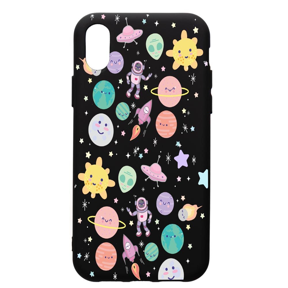 Husa de protectie Huawei Y6 2019, Universe, UFO, silicon, cu interiorul din material textil, protectie camera, PB473