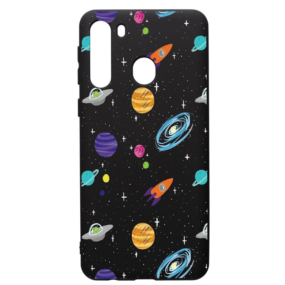 Husa de protectie Samsung Galaxy A21S, Universe, silicon, cu interiorul din material textil, protectie camera, PB466