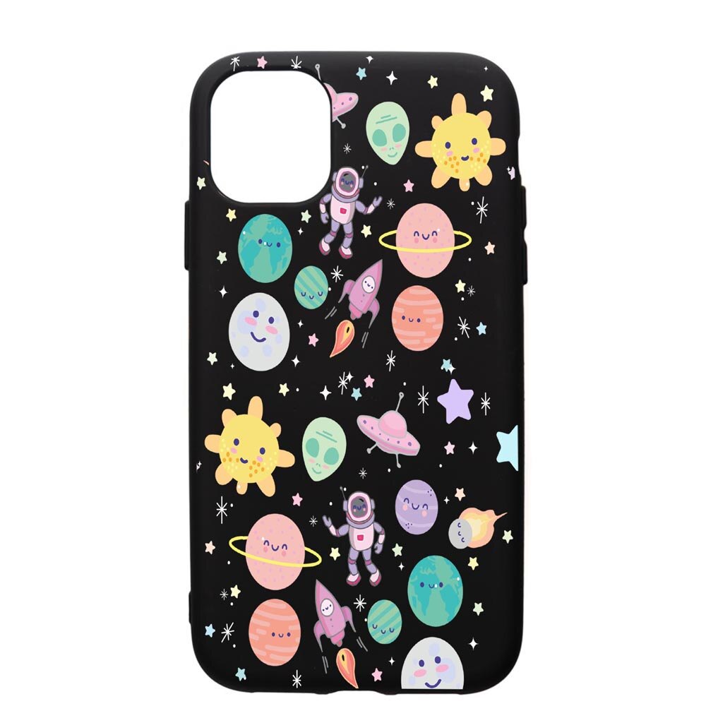 Husa de protectie Apple iPhone 12 Pro, Universe, UFO, silicon, cu interiorul din material textil, protectie camera, PB473
