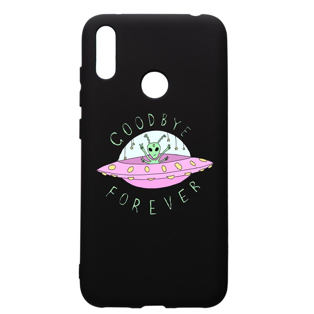 Husa de protectie Huawei Y7 2019, Universe, UFO, silicon, cu interiorul din material textil, protectie camera, PB474