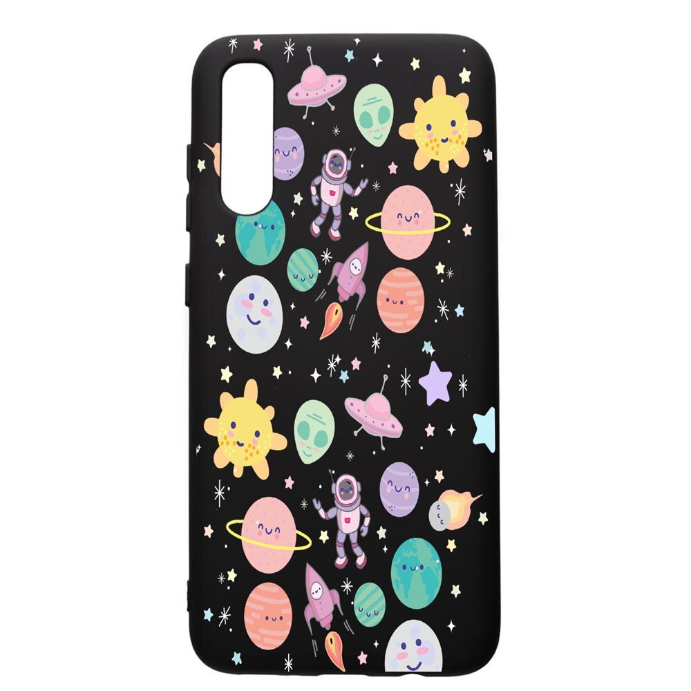 Husa de protectie Samsung Galaxy A50, Universe, UFO, silicon, cu interiorul din material textil, protectie camera, PB473