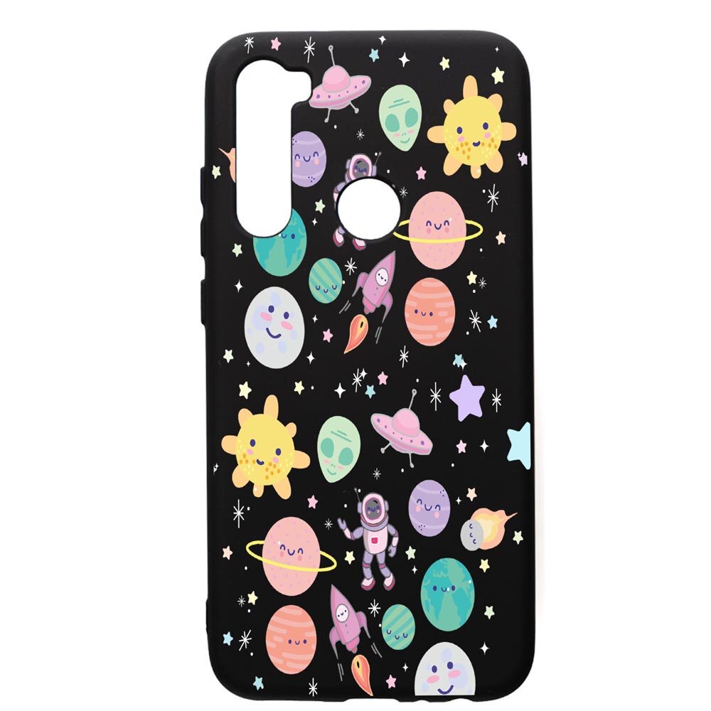 Husa de protectie Xiaomi Redmi Note 8, Universe, UFO, silicon, cu interiorul din material textil, protectie camera, PB473