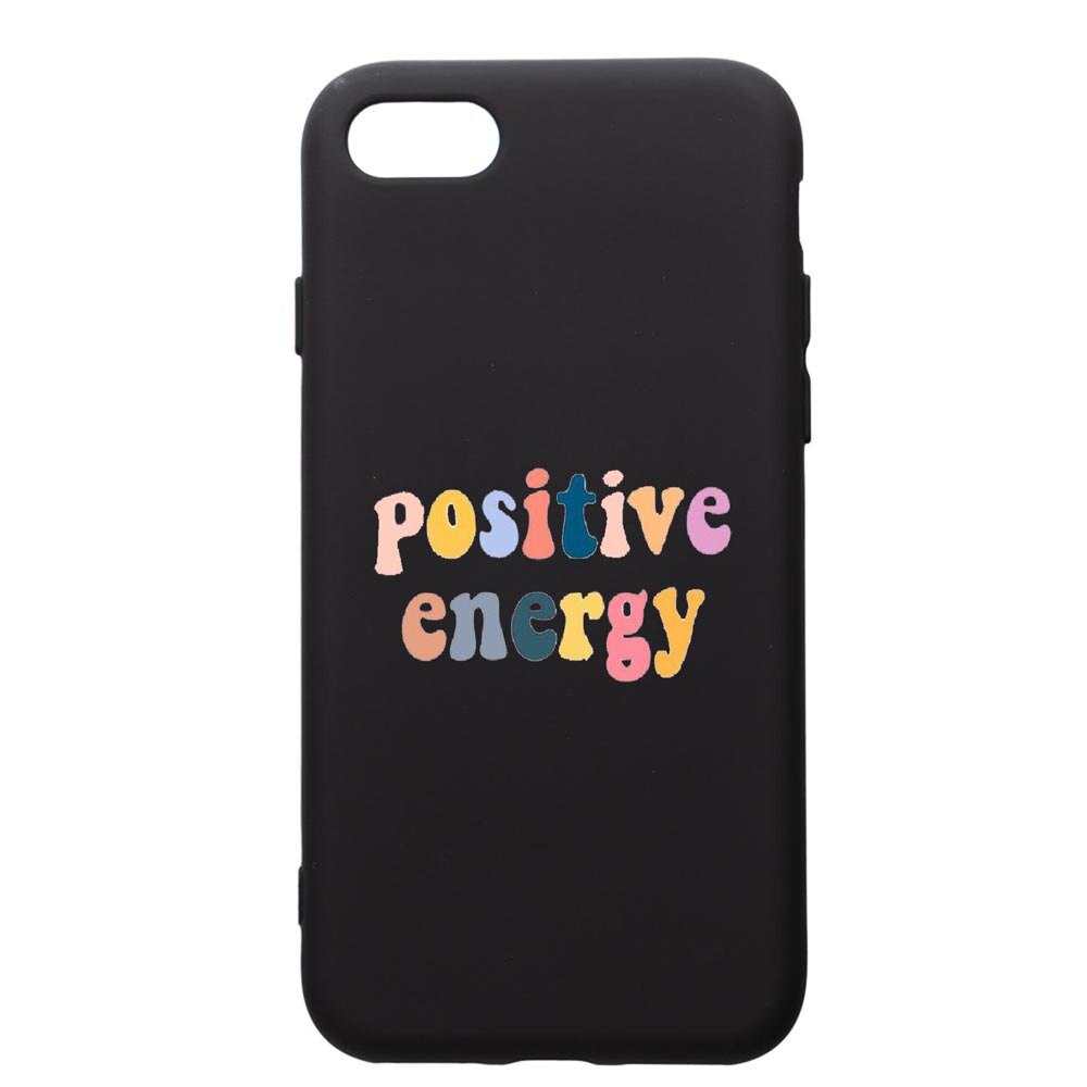 Husa de protectie Apple iPhone SE 2 / iPhone 8 / iPhone 7, Positive Energy, silicon, cu interiorul din material textil, protectie camera, PB479