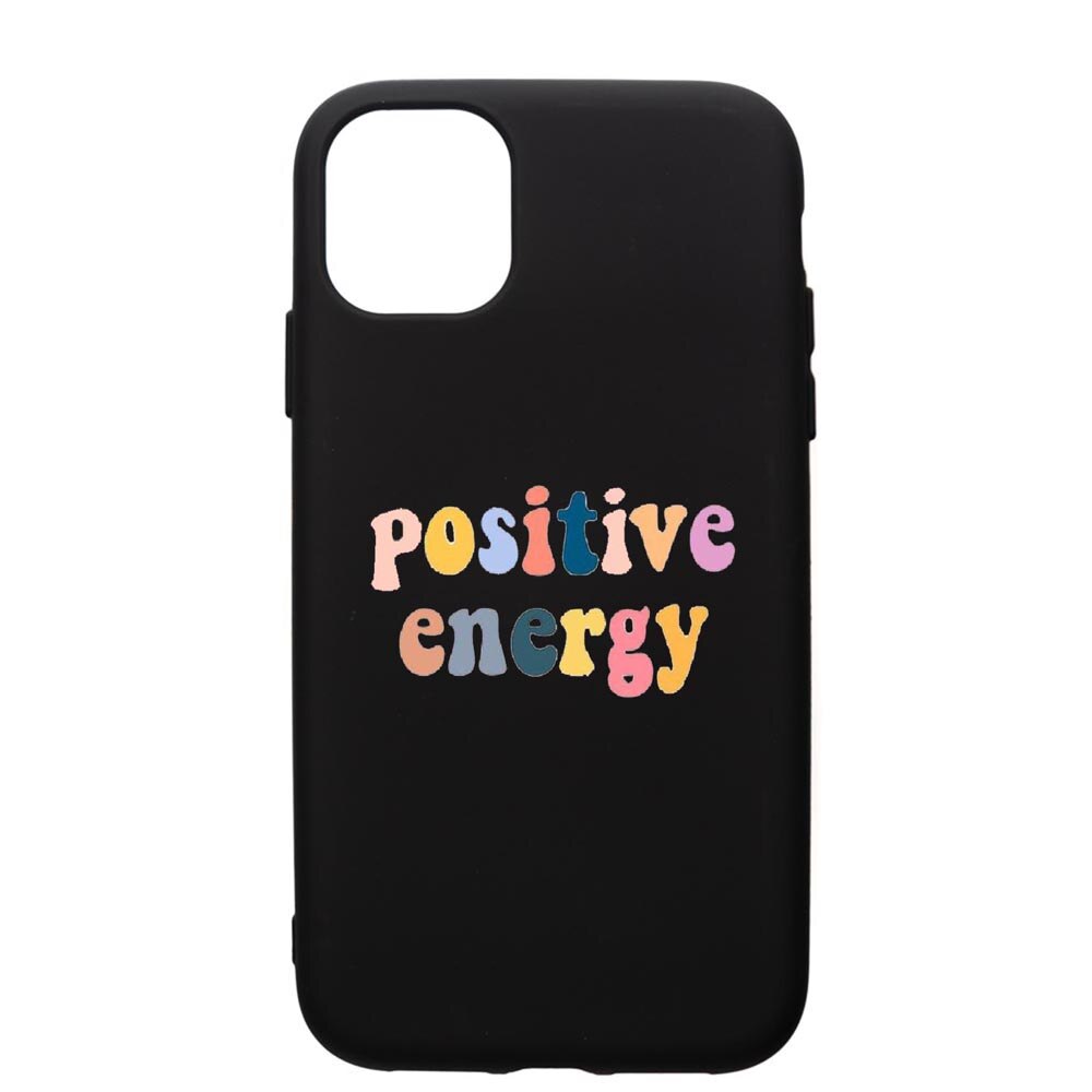 Husa de protectie Apple iPhone 11, Positive Energy, silicon, cu interiorul din material textil, protectie camera, PB479