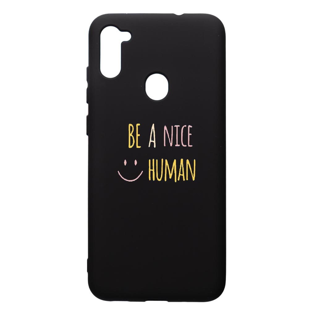 Husa de protectie Samsung Galaxy A11, Human, silicon, cu interiorul din material textil, protectie camera, PB480