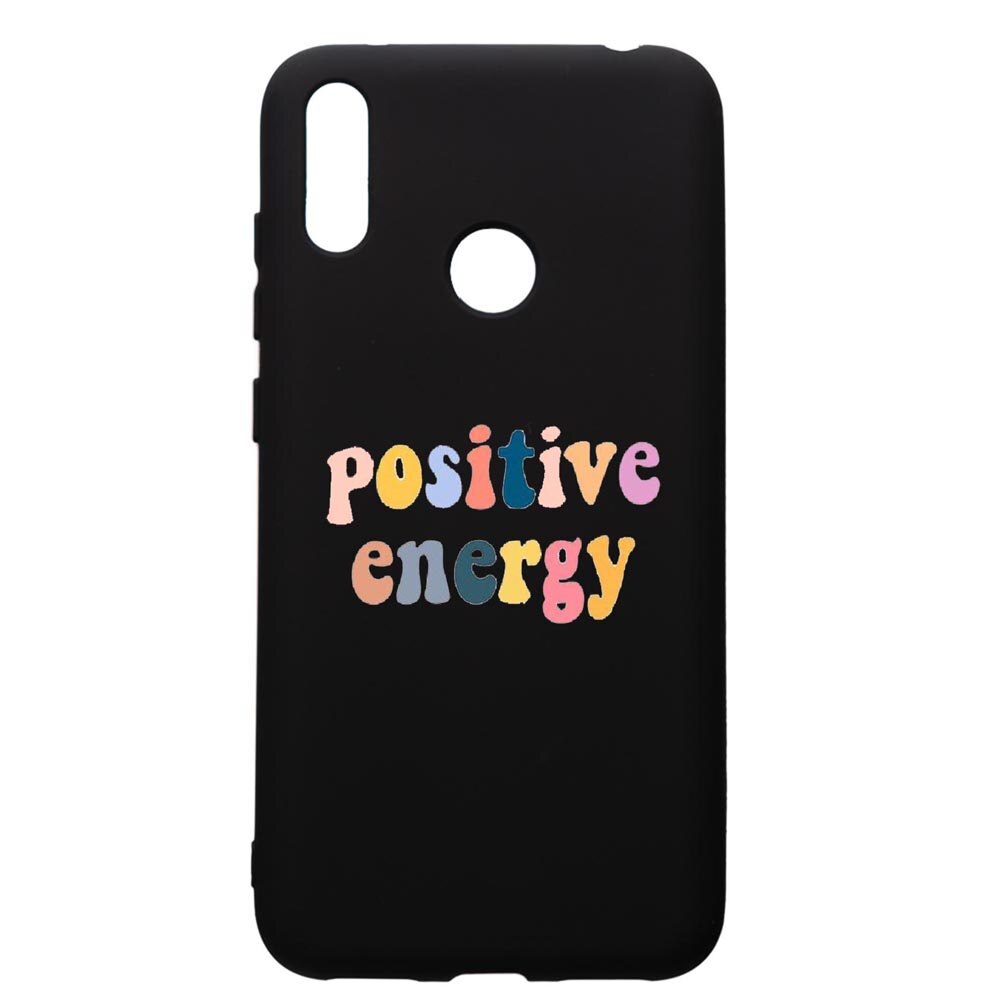 Husa de protectie Huawei Y7 2019, Positive Energy, silicon, cu interiorul din material textil, protectie camera, PB479