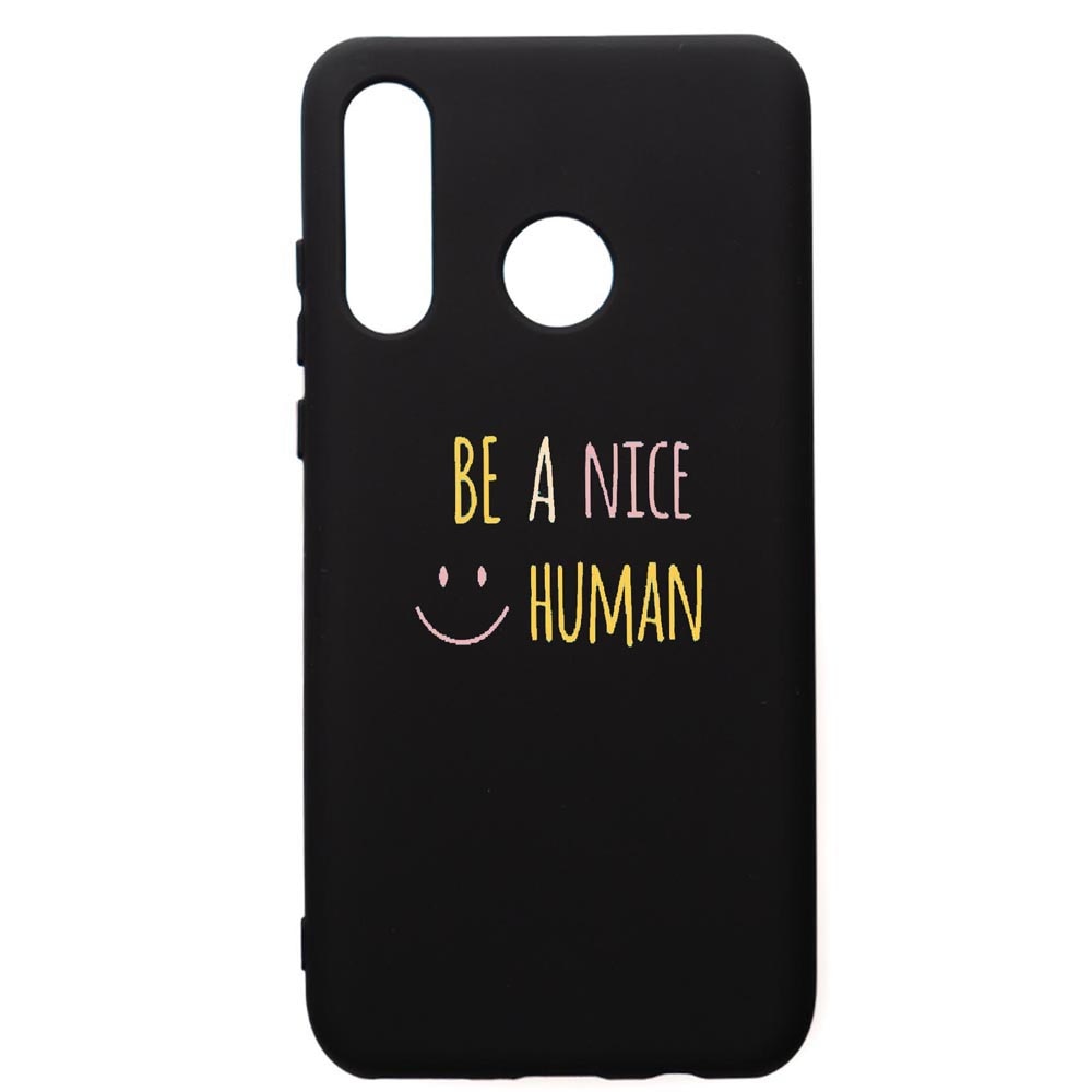 Husa de protectie Huawei P30 Lite, Human, silicon, cu interiorul din material textil, protectie camera, PB480
