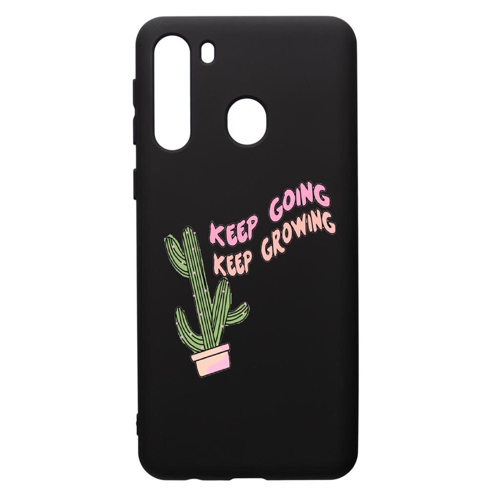 Husa de protectie Samsung Galaxy A21S, Keep Going, silicon, cu interiorul din material textil, protectie camera, PB482