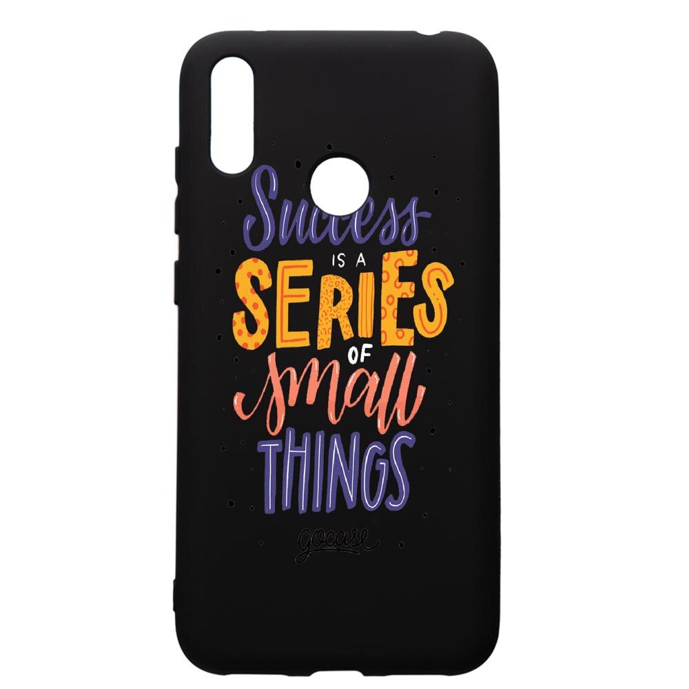 Husa de protectie Huawei Y7 2019, Success, silicon, cu interiorul din material textil, protectie camera, PB485