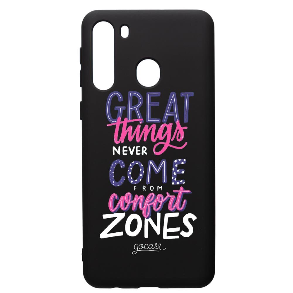 Husa de protectie Samsung Galaxy A21S, Great Things, silicon, cu interiorul din material textil, protectie camera, PB486