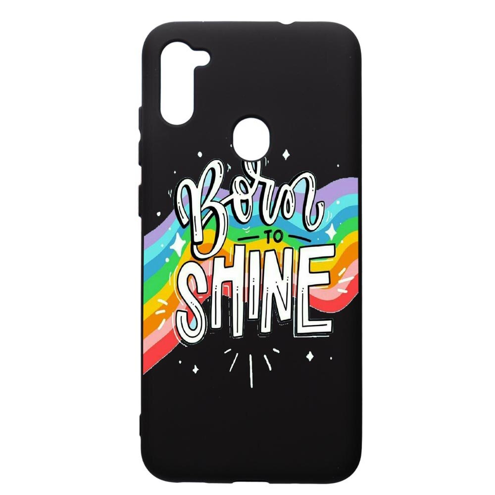 Husa de protectie Samsung Galaxy A11, Born To Shine, silicon, cu interiorul din material textil, protectie camera, PB489
