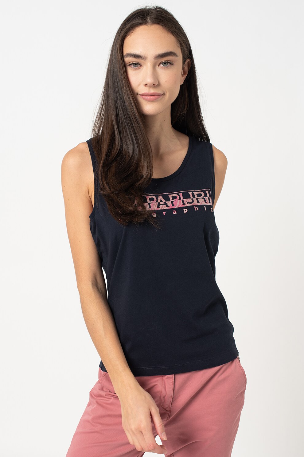 Napapijri, Top cu logo Silea, Bleumarin, XL