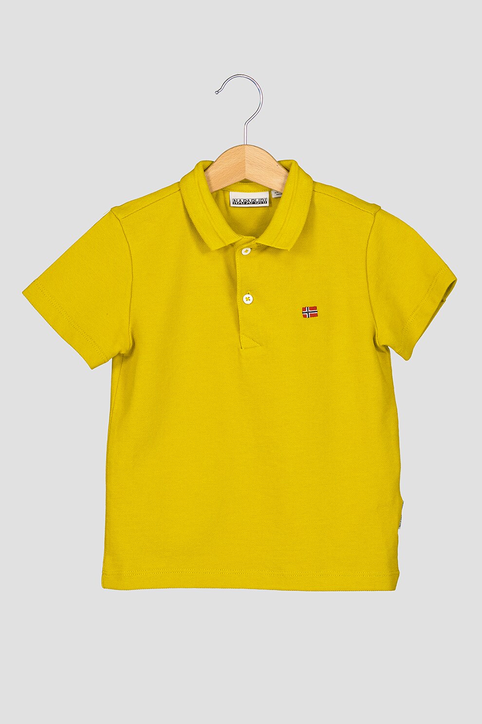 Napapijri, Tricou polo cu detalii logo K Ealis, Galben sofran