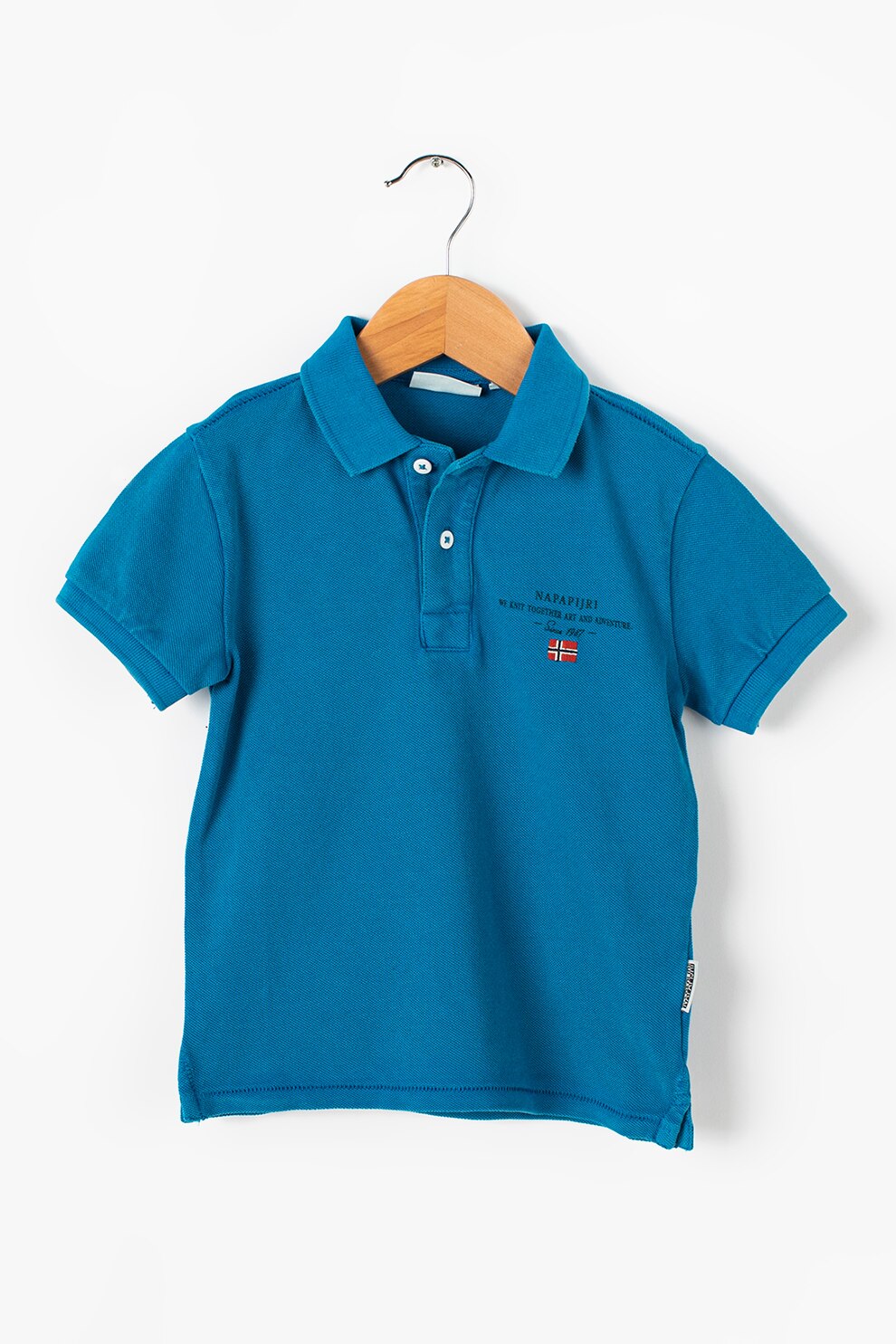 Napapijri, Tricou polo cu logo Elbas, Albastru