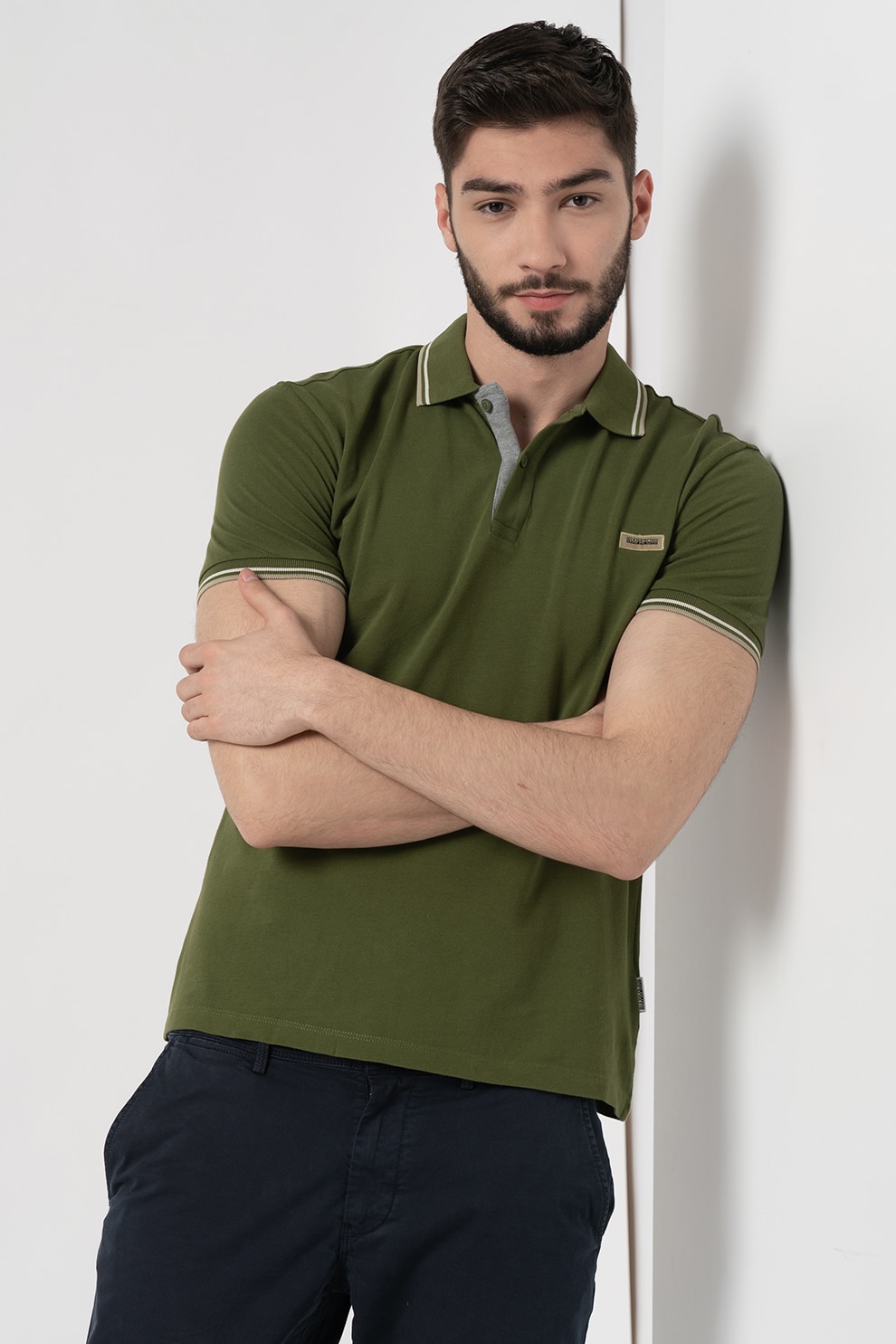 Napapijri, Tricou polo Taly, Verde, S