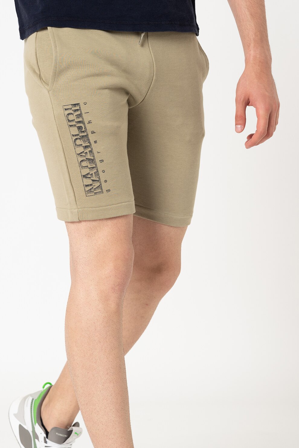 Napapijri, Bermude cu logo Nallar, Verde sparanghel, XL
