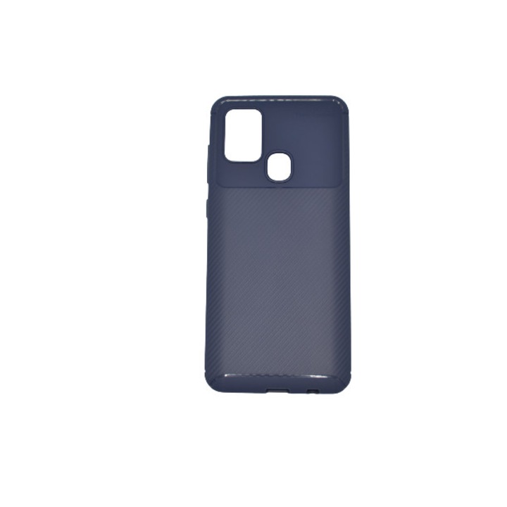 Husa din carbon de culoare albastru antisoc pentru samsung galaxy A21 S