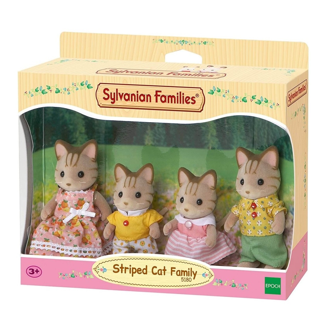Figurine Sylvanian Families 5180 - Familia pisiciilor cu dungi