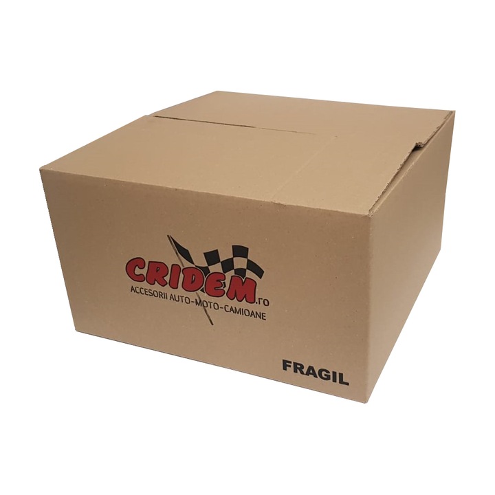 Комплект 4 тасове за джанти, Cridem, Stratos RC, черни/хромирани - 17''
