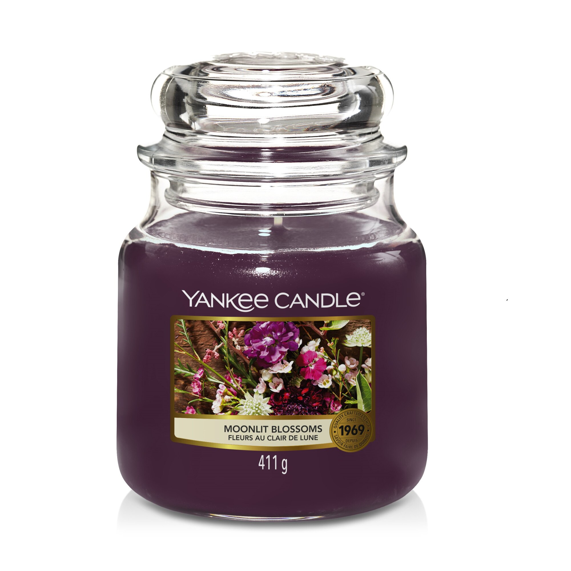 Lumanare Parfumata Borcan Mediu Moonlit Blossoms, Yankee Candle