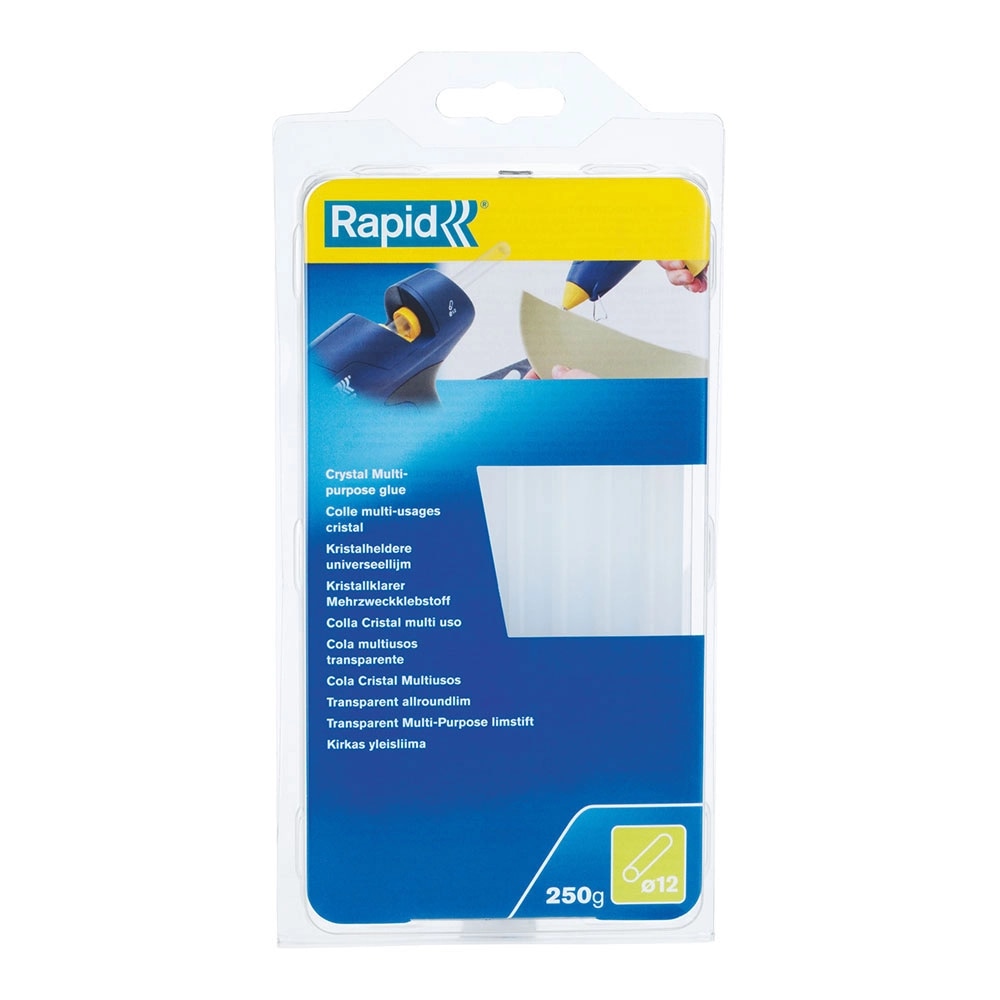 Baton silicon profesional Rapid Universal cristal transparent, Ø12mm x 190mm, baza EVA, 250g/blister 24941300