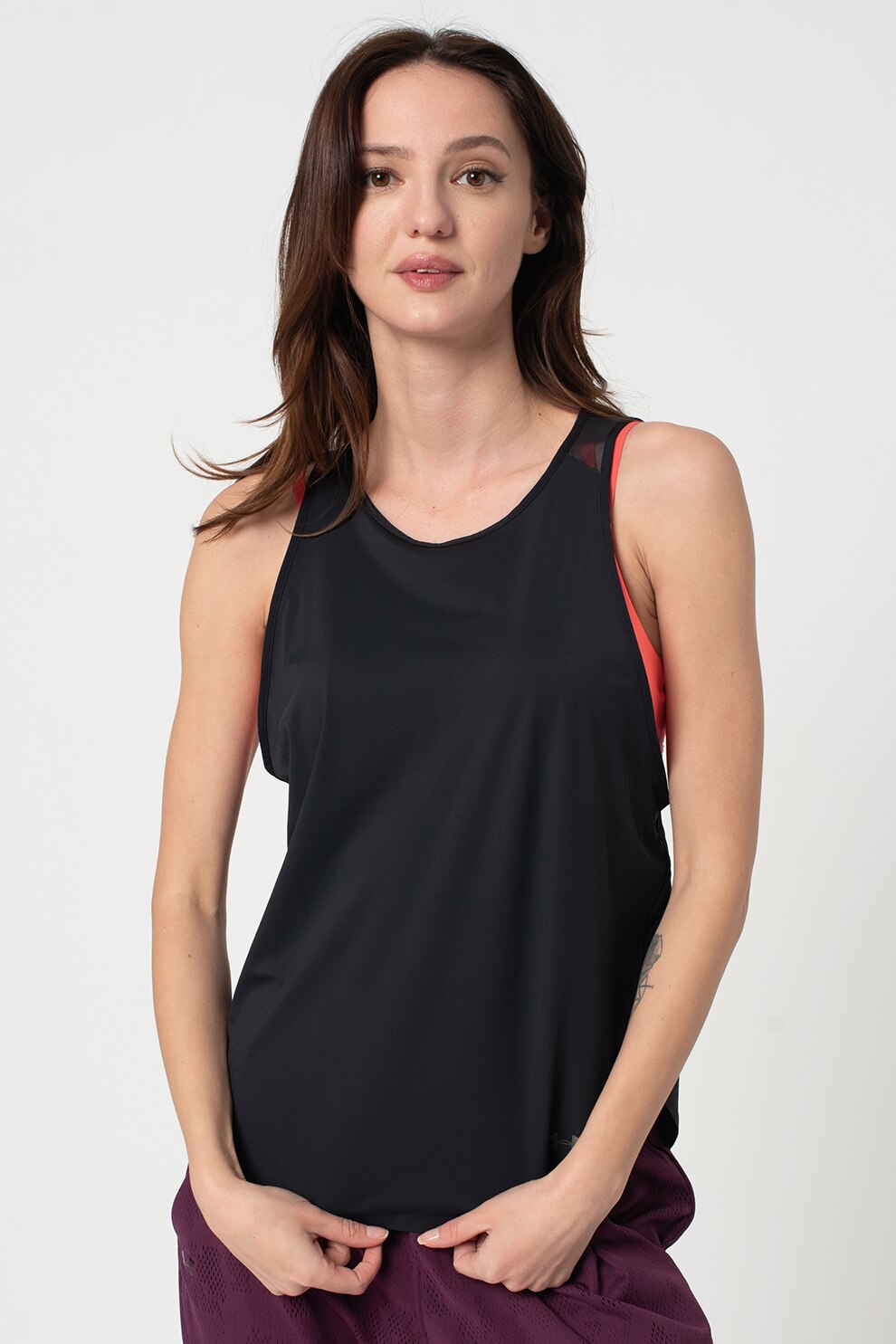 Under Armour, Top pentru fitness Vivid Keyhole, Negru