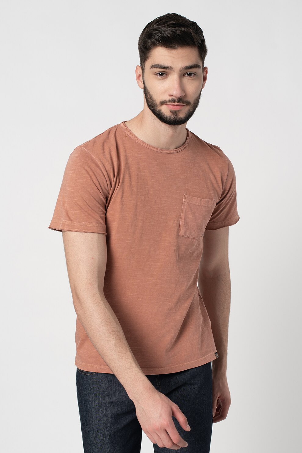 Haily's, Tricou cu buzunar pe piept Nelson, Oranj persan