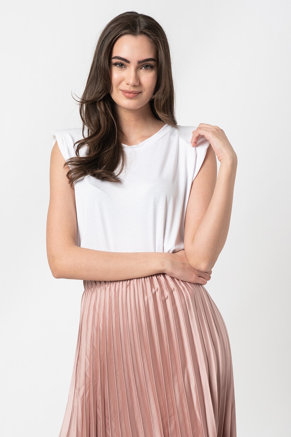 Haily's, Top cu umeri dublati Gina, Alb