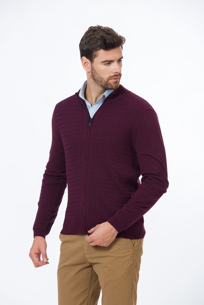 Jacheta BE YOU cu torsade, Bordo