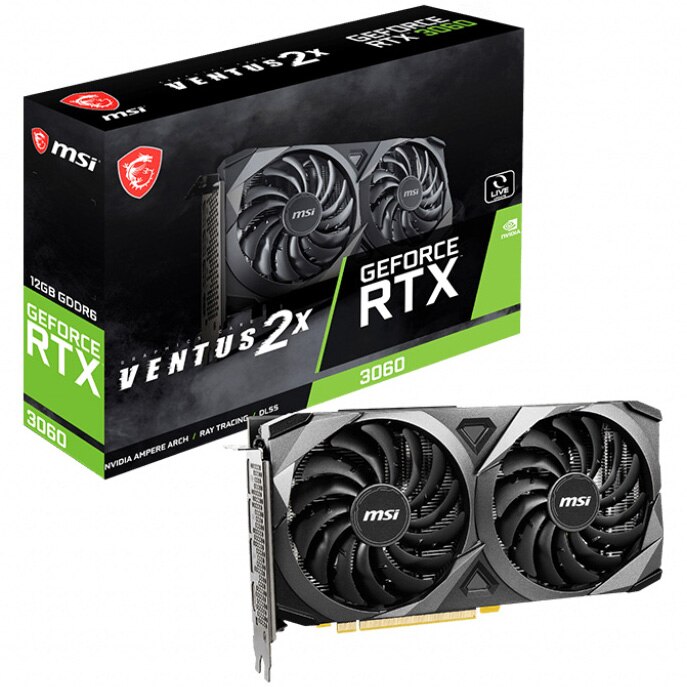 花*火様 MSI GeForce RTX 3060 Ventus 2X OC Placa video MSI GeForce® RTX™ 3060 VENTUS 2X, 12GB GDDR6, 192-bit