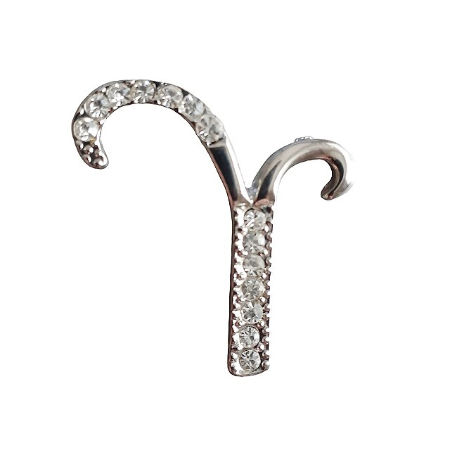 Pandantiv lantisor dama, argintiu, 3 cm inaltime