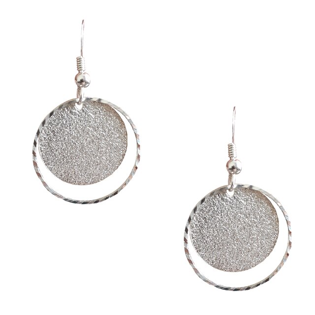 Cercei dama, argintii, 2.5 cm inaltime