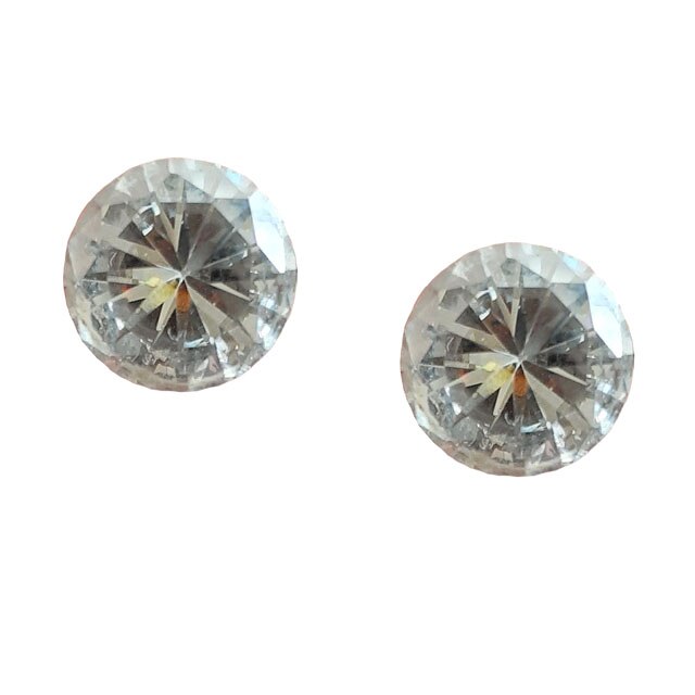 Cercei rotunzi dama, argintii, 1.1 cm diametru