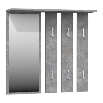 Cuier Arosa Opal, cu oglinda, 82x85x15, beton Cuier Arosa Opal, cu oglinda, 82x85x15, beton