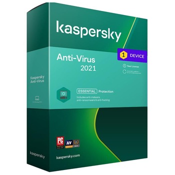 Antivirus Kaspersky AntiVirus 2021, 1 dispozitiv 1 An, Licenta Electronica Antivirus Kaspersky AntiVirus 2021, 1 dispozitiv 1 An, Licenta Electronica