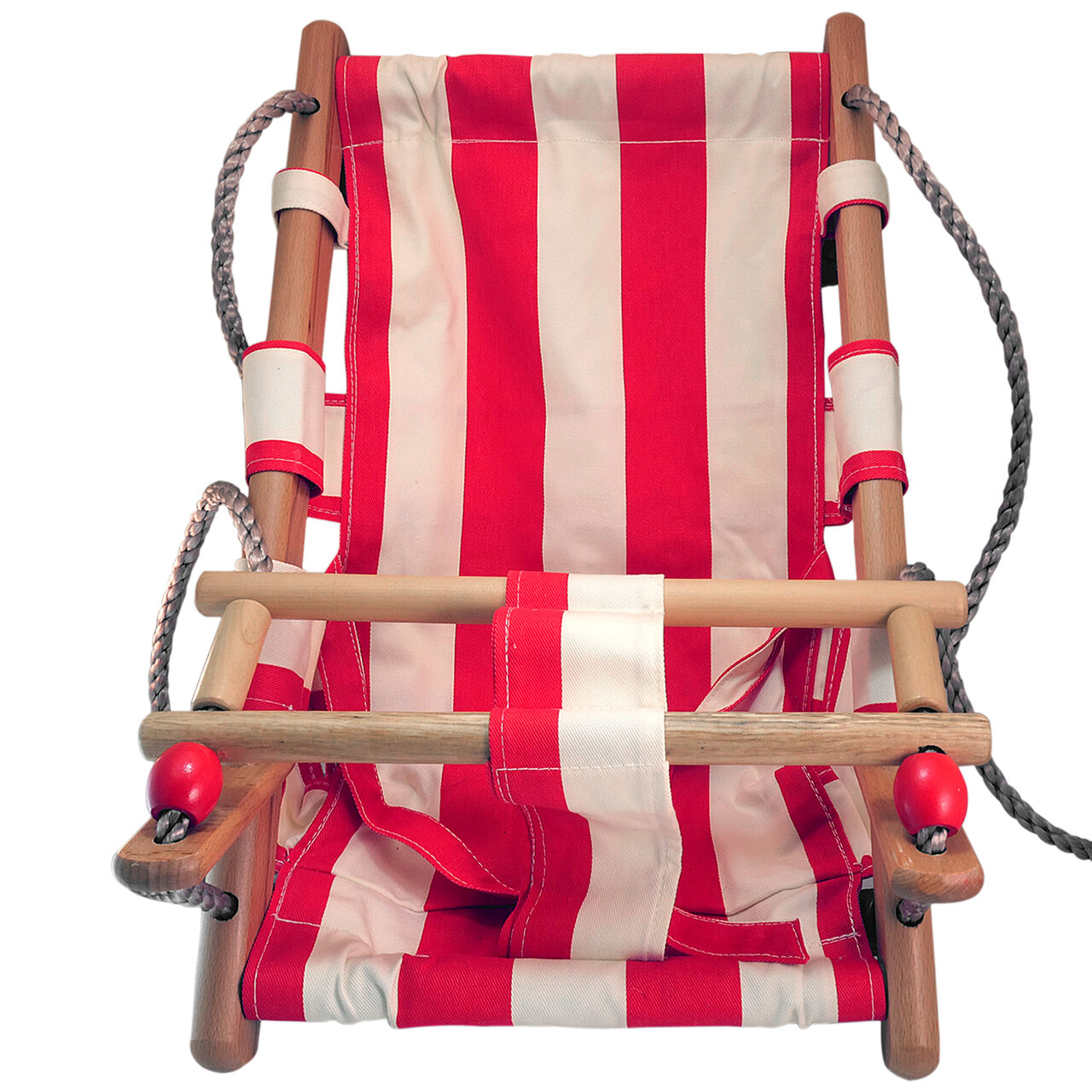 Leagan pentru copii, textil/lemn, rosu, max 70 kg, 36x24x45 cm