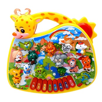 Jucarie interactiva cu lumini si sunete, Girafa muzicala, sunete muzicale diferite, +3 luni Jucarie interactiva cu lumini si sunete, Girafa muzicala, sunete muzicale diferite, +3 luni