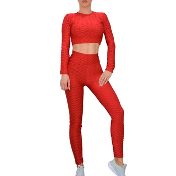 Compleu Fitness Ruby din doua piese, Rosu Compleu Fitness Ruby din doua piese, Rosu