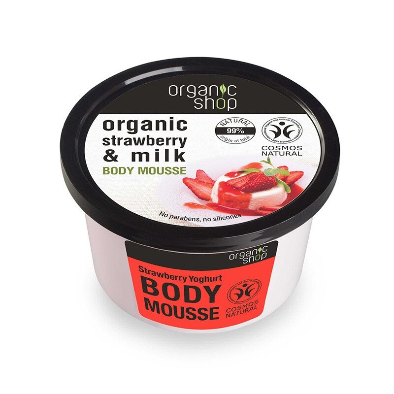 Mousse delicios pentru corp Strawberry Yoghurt, 250 ml - Organic Shop