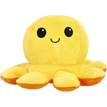 Caracatita reversibila bipolara din plus cu fata fericita si fata trista, Flippy, Galben Caracatita reversibila bipolara din plus cu fata fericita si fata trista, Flippy, Galben