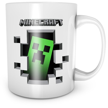 Cana Minecraft Creeper Inside, Alba, 330 ml Cana Minecraft Creeper Inside, Alba, 330 ml