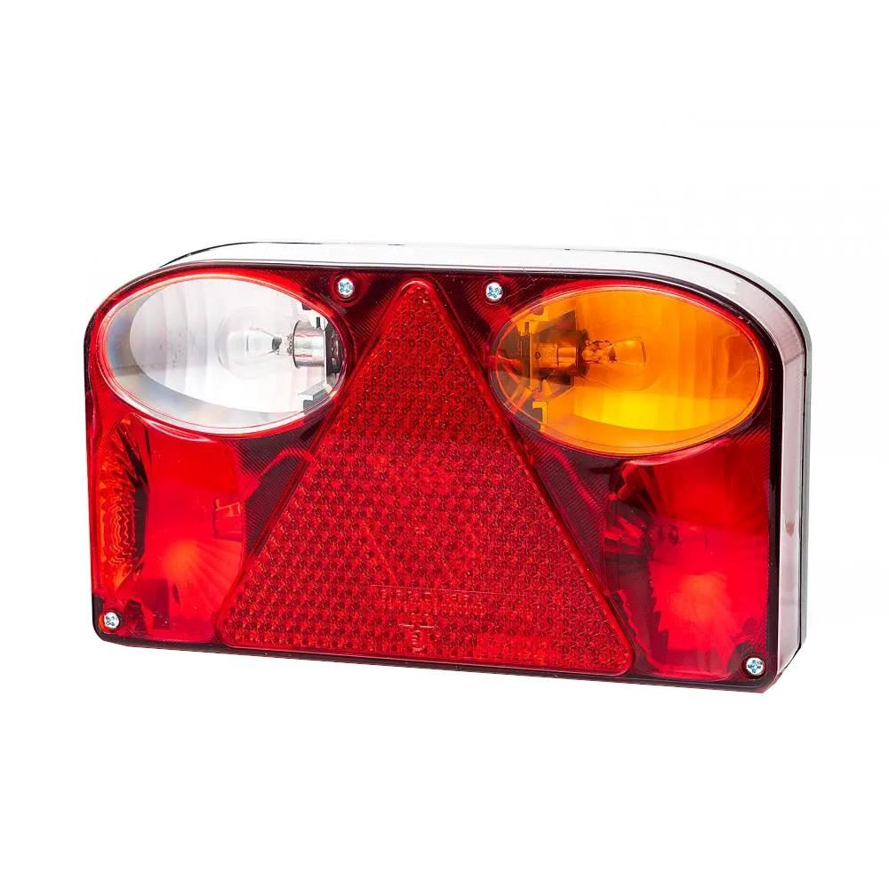 Lampa stop 238x138, 5 functii cu triunghi si mers inapoi, dreapta, FT-088 PCOF Bajonet cu mufa si cablu 1m, Fristom