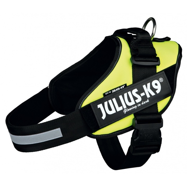 Нагръдник за кучета IDC Power Julius K9, Средно голяма порода, 28-40 кг, Neon