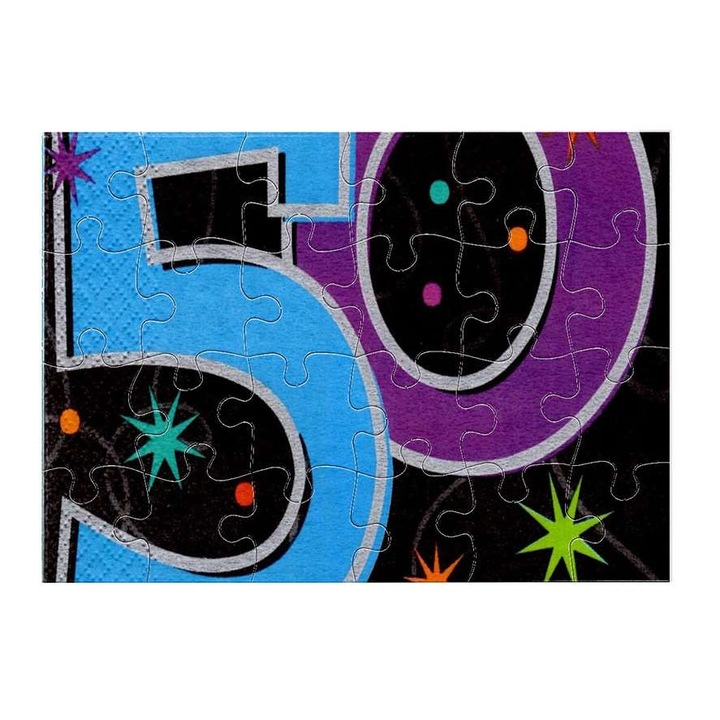 Пъзел честит 50-ти рожден ден 1611 24 части