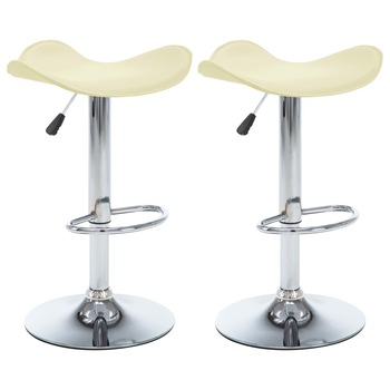 Set scaune de bar, 2 buc, crem, piele ecologica 324734 44 x 43 x (62-83) cm Set scaune de bar, 2 buc, crem, piele ecologica 324734 44 x 43 x (62-83) cm
