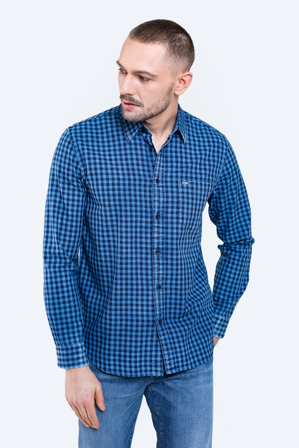 Big Star, Camasa in carouri Jose, Albastru, S