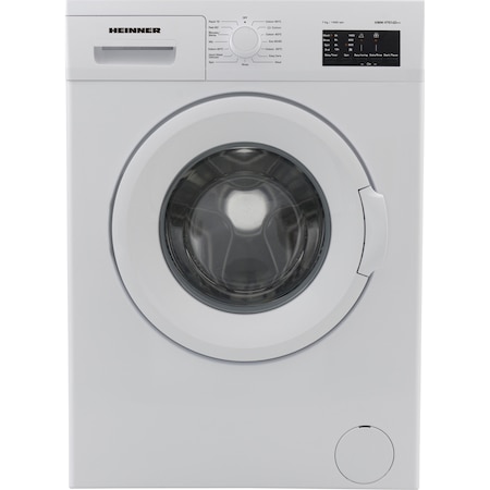Masina de spalat Heinner HWM-V7014D++, 7 kg, 1400 rpm, Clasa D, Start intarziat, Program rapid 15 min, Alb