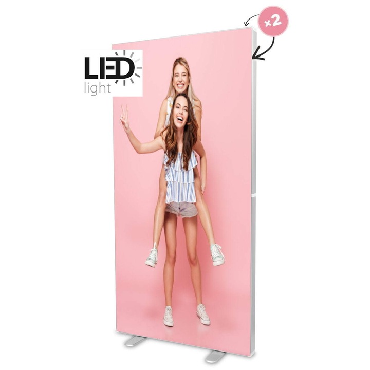 Világító jégdoboz, 100x200